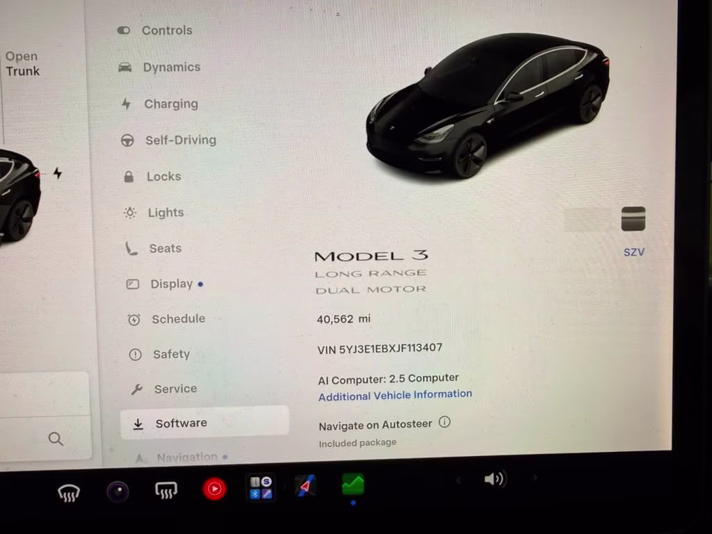 2018 Solid Black Tesla Model 3 Long Range AWD Sedan