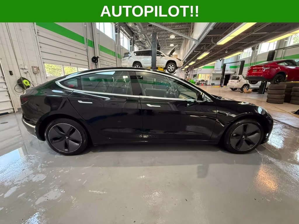 2018 Solid Black Tesla Model 3 Long Range AWD Sedan