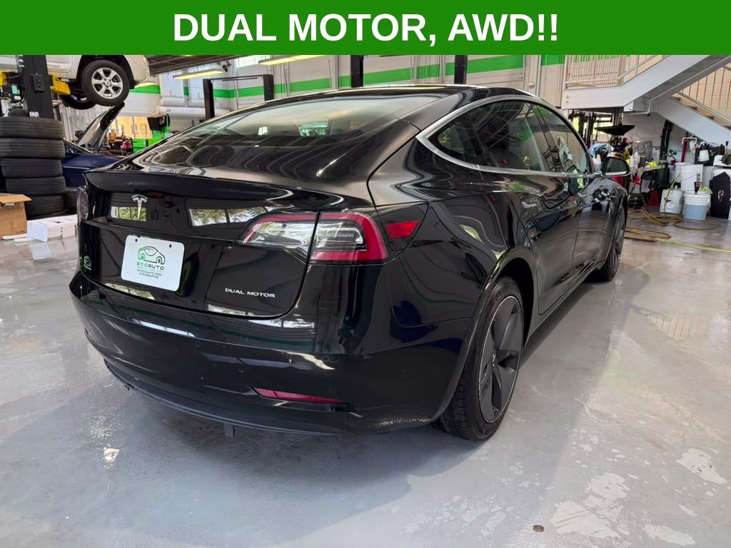 2018 Solid Black Tesla Model 3 Long Range AWD Sedan