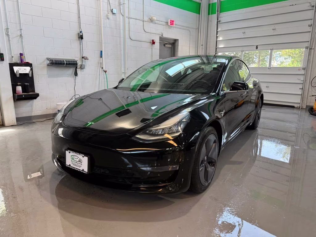 2018 Solid Black Tesla Model 3 Long Range AWD Sedan