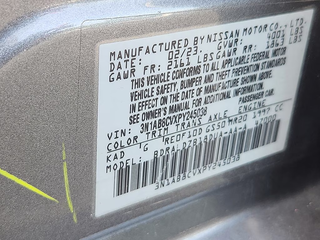 2023 Gun Metallic Nissan Sentra SV FWD Sedan