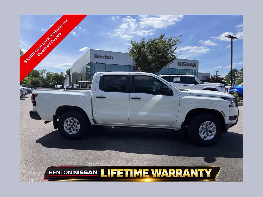 2026 Glacier White Nissan Frontier S 4X4 Truck