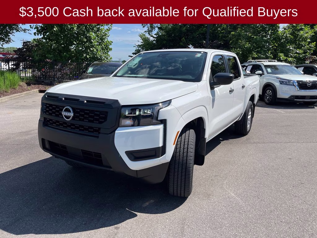2026 Glacier White Nissan Frontier S 4X4 Truck