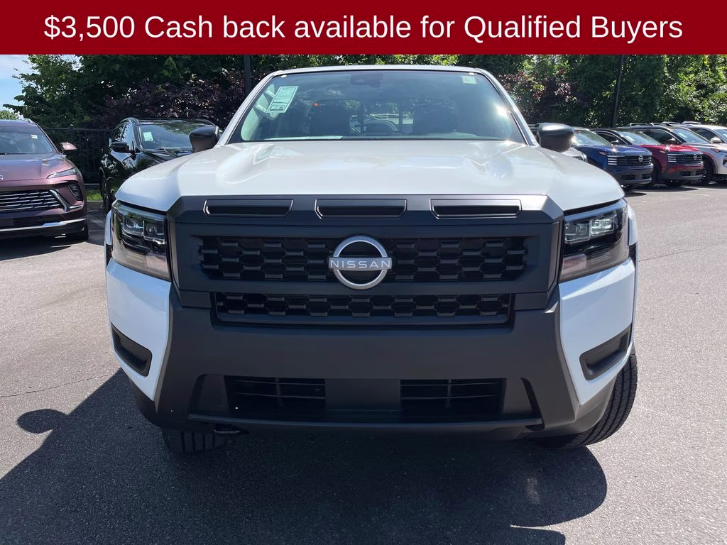 2026 Glacier White Nissan Frontier S 4X4 Truck