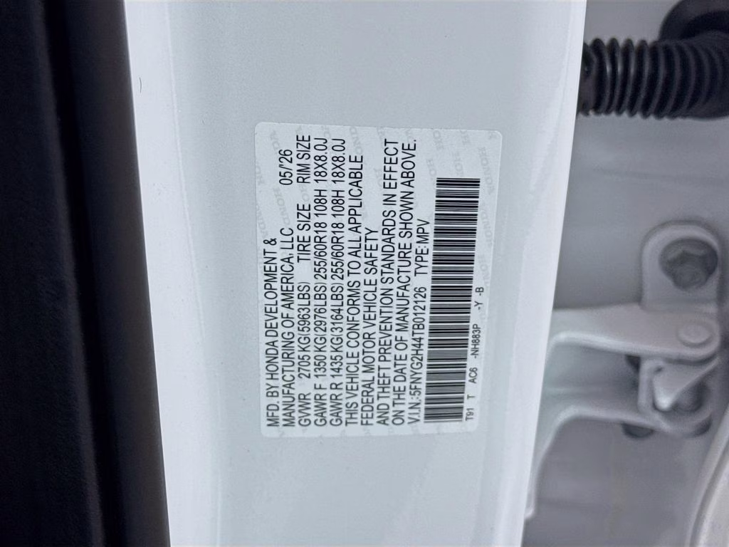 2026 Platinum White Pearl Honda Pilot EX-L FWD SUV
