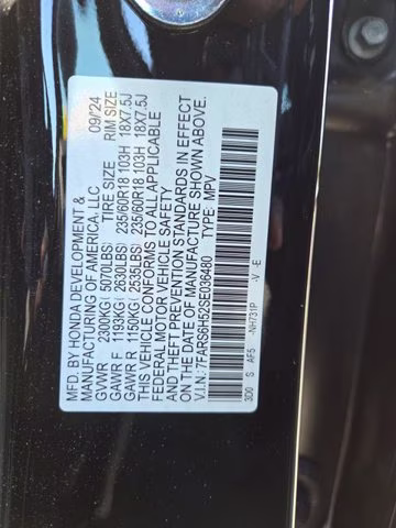 2025 Black Honda CR-V Hybrid Sport AWD SUV