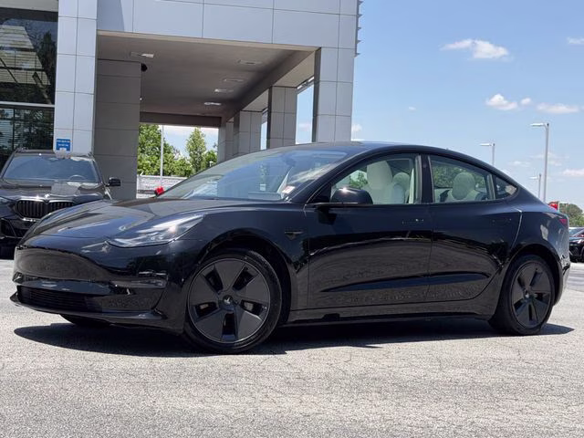 2023 Solid Black Tesla Model 3 Base RWD Sedan
