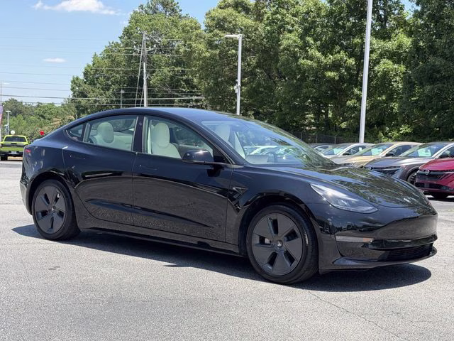 2023 Solid Black Tesla Model 3 Base RWD Sedan