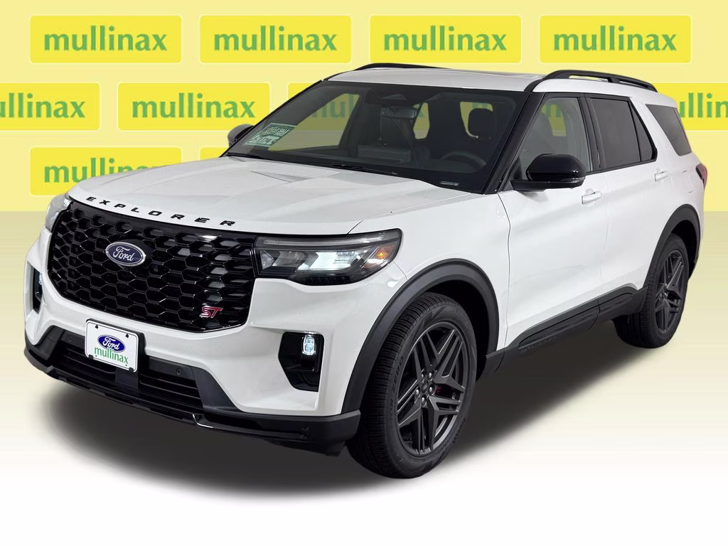 2026 Star White Metallic Tri-Coat Ford Explorer ST 4X4 SUV