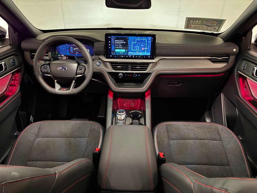 2026 Star White Metallic Tri-Coat Ford Explorer ST 4X4 SUV