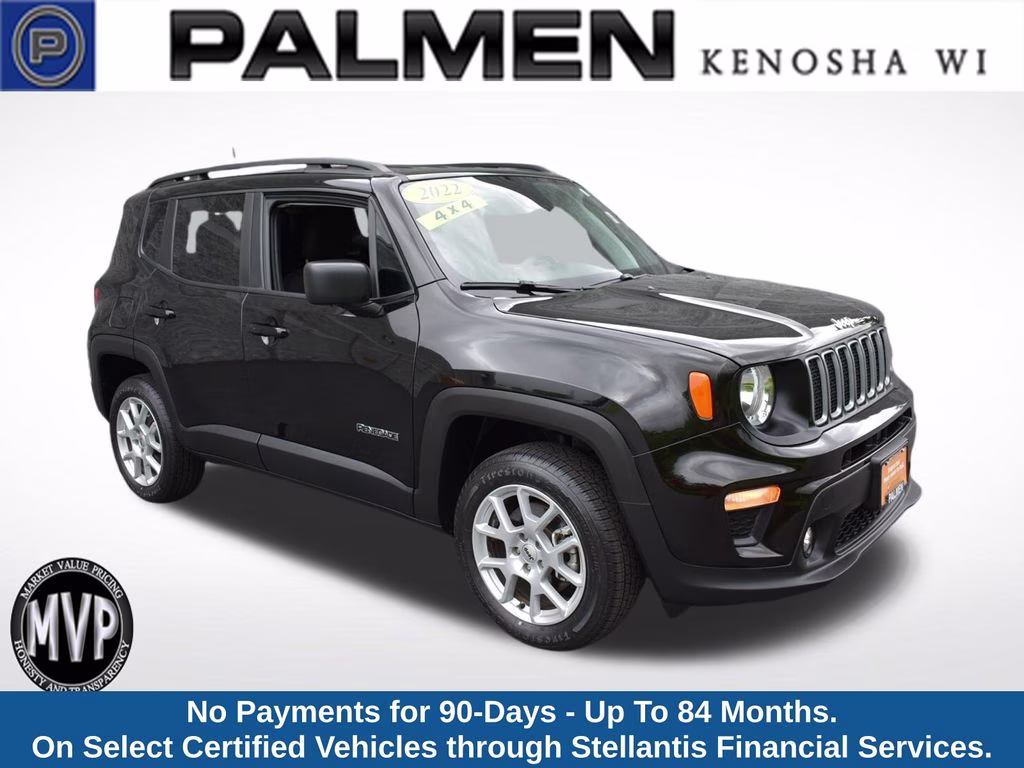 2022 Black Clearcoat Jeep Renegade Latitude 4X4 SUV