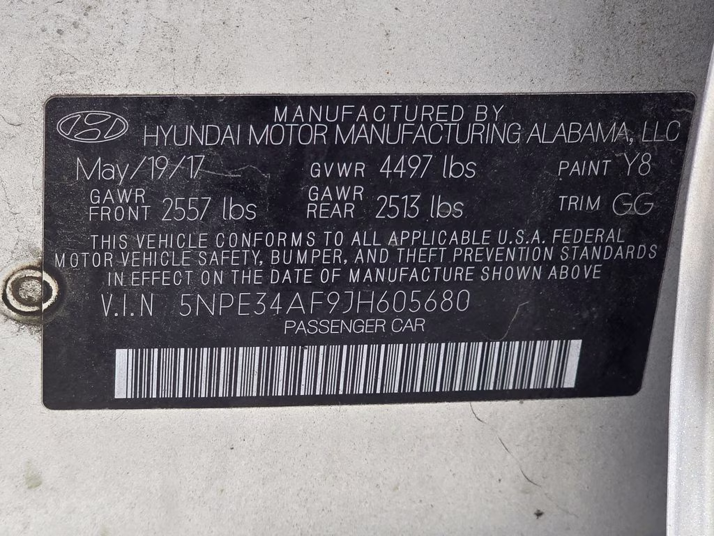 2018 Symphony Silver Hyundai Sonata SEL FWD Sedan