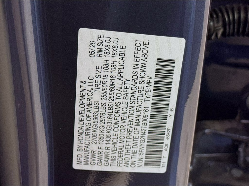 2026 Smoke Blue Pearl Honda Pilot EX-L FWD SUV