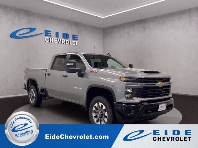 2026 Sterling Gray Metallic Chevrolet Silverado 2500HD Custom 4X4 Truck