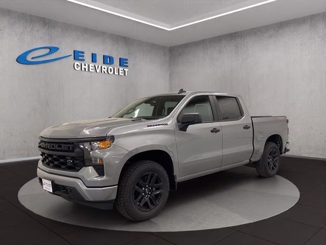 2026 Sterling Gray Metallic Chevrolet Silverado 1500 Custom 4X4 Truck