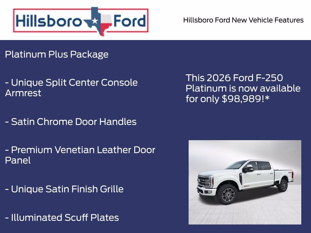 2026 Star White Metallic Tri-Coat Ford Super Duty F-250 SRW Platinum 4X4 Truck