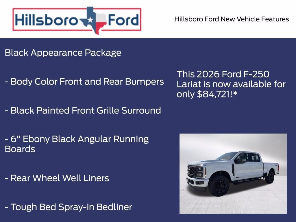 2026 Oxford White Ford Super Duty F-250 SRW Lariat 4X4 Truck