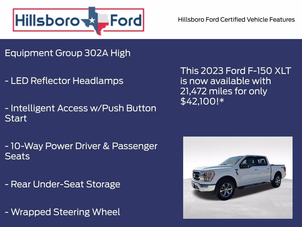 2023 Oxford White Ford F-150 XLT 4X4 Truck