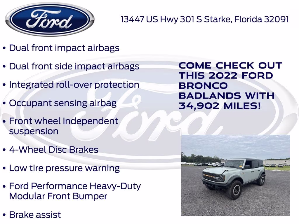2022 Cactus Ford Bronco Badlands 4X4 SUV