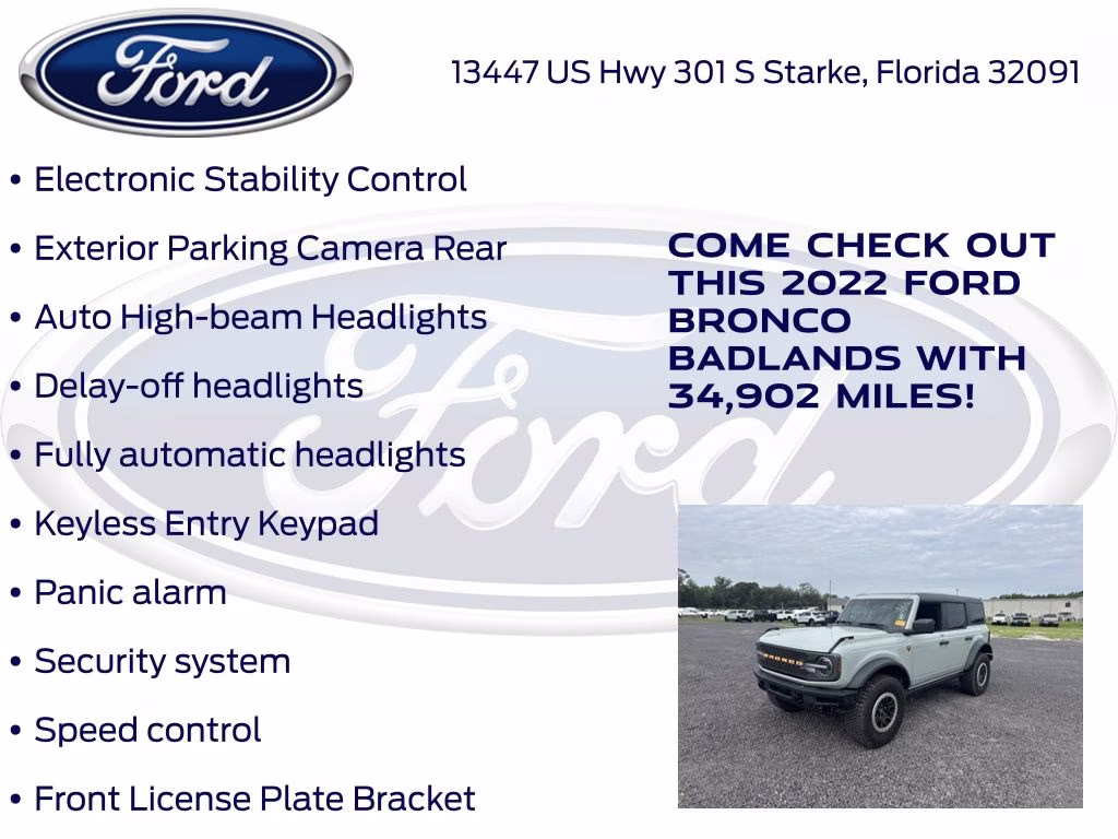 2022 Cactus Ford Bronco Badlands 4X4 SUV