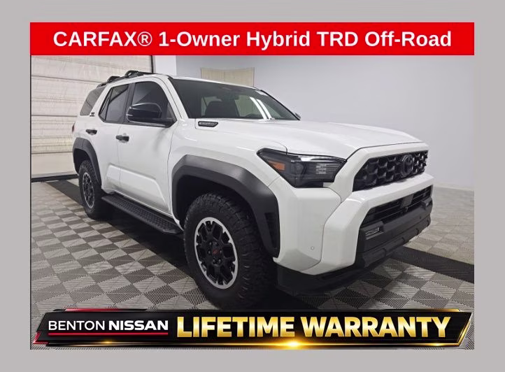 2025 White Toyota 4Runner i-FORCE MAX Hybrid TRD Off Road 4X4 SUV