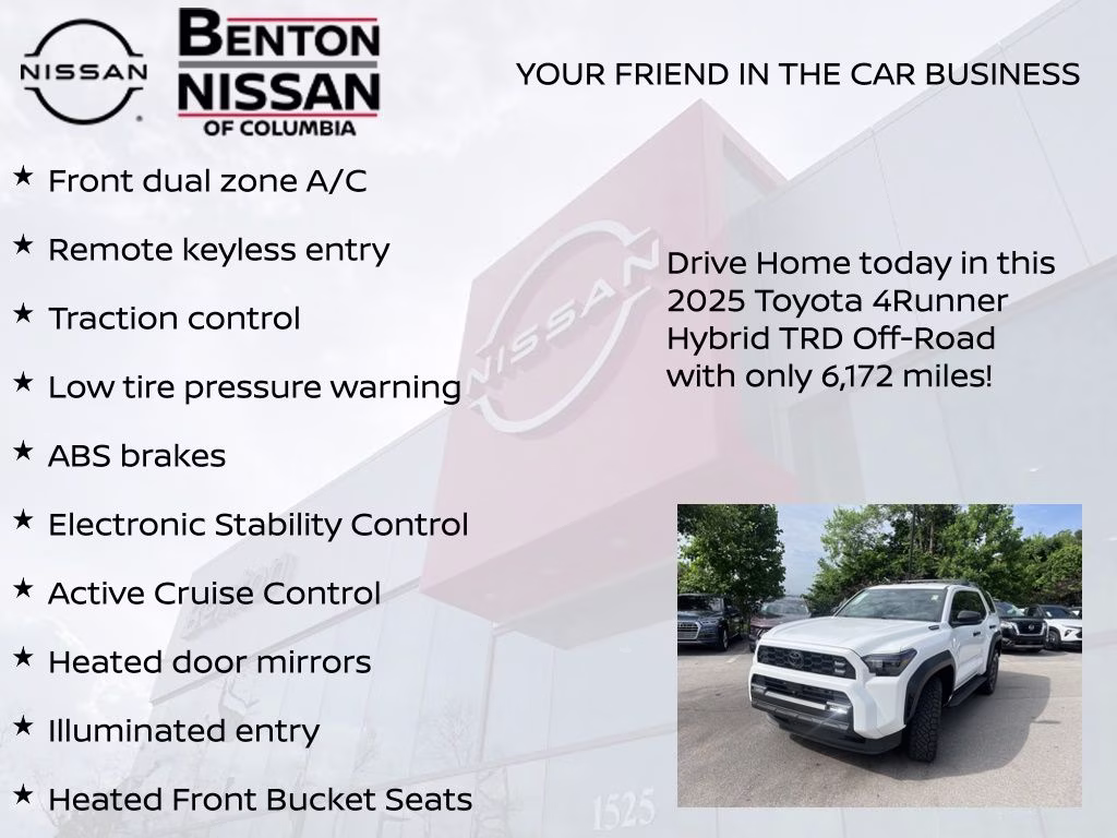 2025 White Toyota 4Runner i-FORCE MAX Hybrid TRD Off Road 4X4 SUV