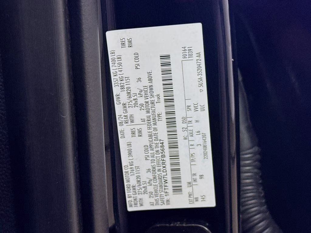 2024 Black Metallic Ford F-150 Platinum 4X4 Truck