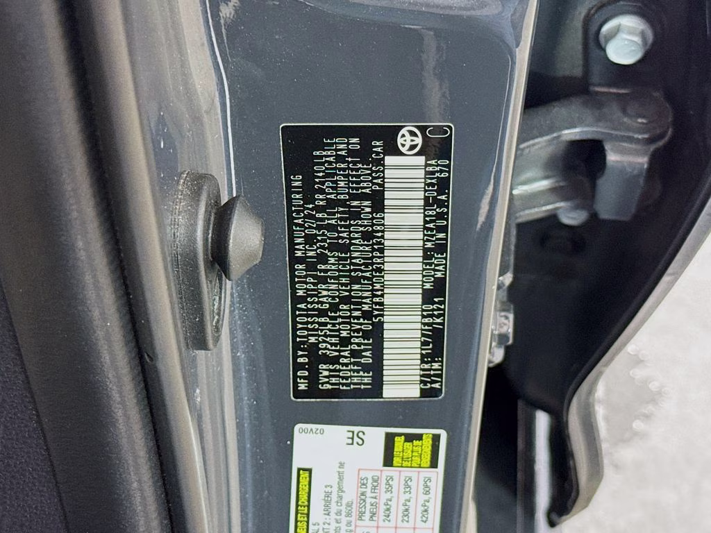 2024 Underground Toyota Corolla LE FWD Sedan