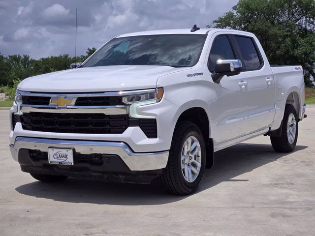 2025 Summit White Chevrolet Silverado 1500 LT 4X4 Truck