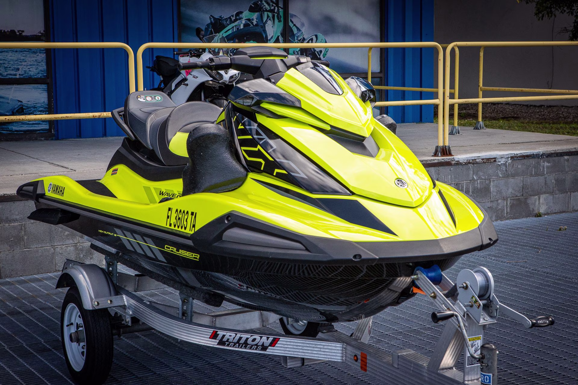 2021 Lime Yellow Yamaha VX Cruiser HO with Audio Personal Watercraft