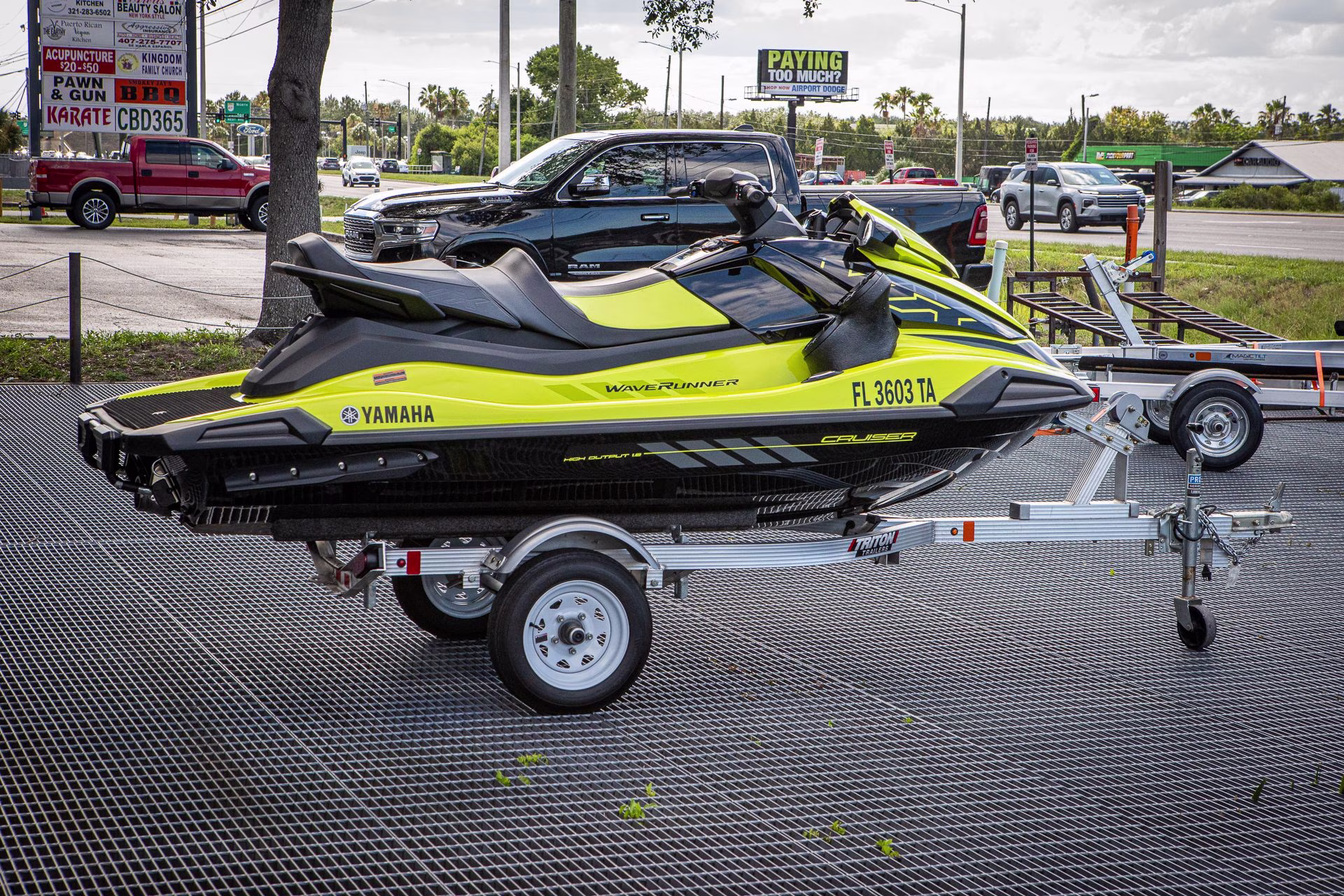 2021 Lime Yellow Yamaha VX Cruiser HO with Audio Personal Watercraft