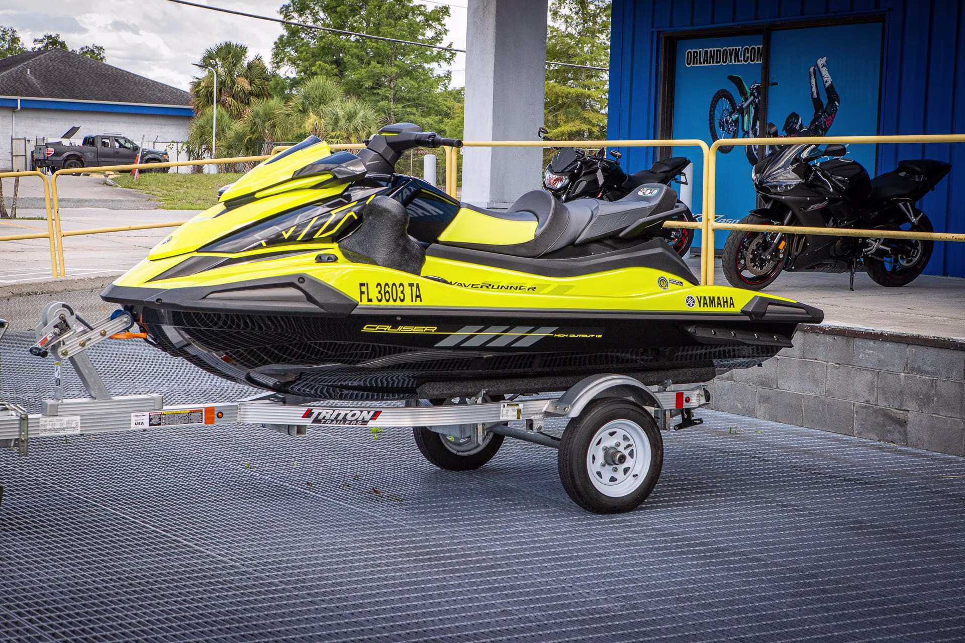 2021 Lime Yellow Yamaha VX Cruiser HO with Audio Personal Watercraft