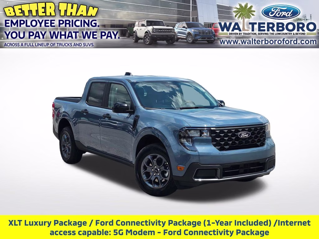 2026 Azure Gray Metallic Tri-Coat Ford Maverick XLT FWD Truck