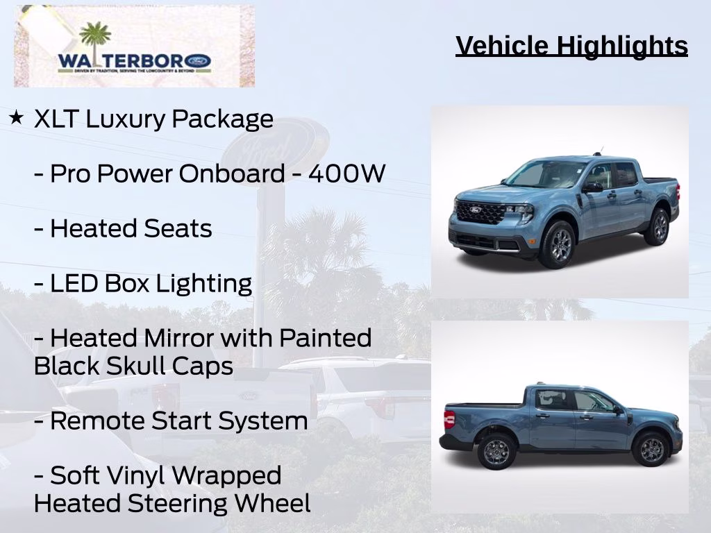 2026 Azure Gray Metallic Tri-Coat Ford Maverick XLT FWD Truck