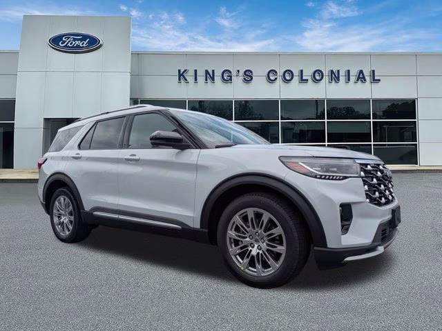 2026 Space White Metallic Ford Explorer Platinum RWD SUV
