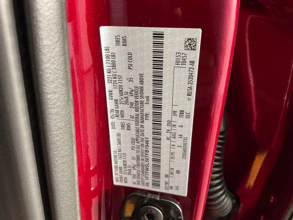 2026 Ruby Red Metallic Ford F-150 Lariat 4X4 Truck