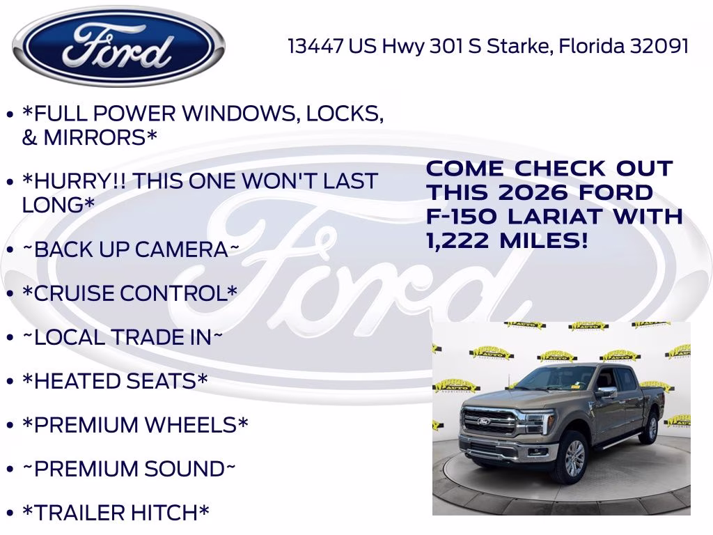 2026 Gray Ford F-150 Lariat 4X4 Truck