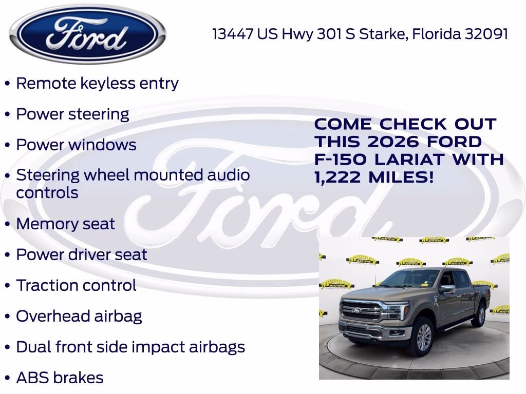 2026 Gray Ford F-150 Lariat 4X4 Truck