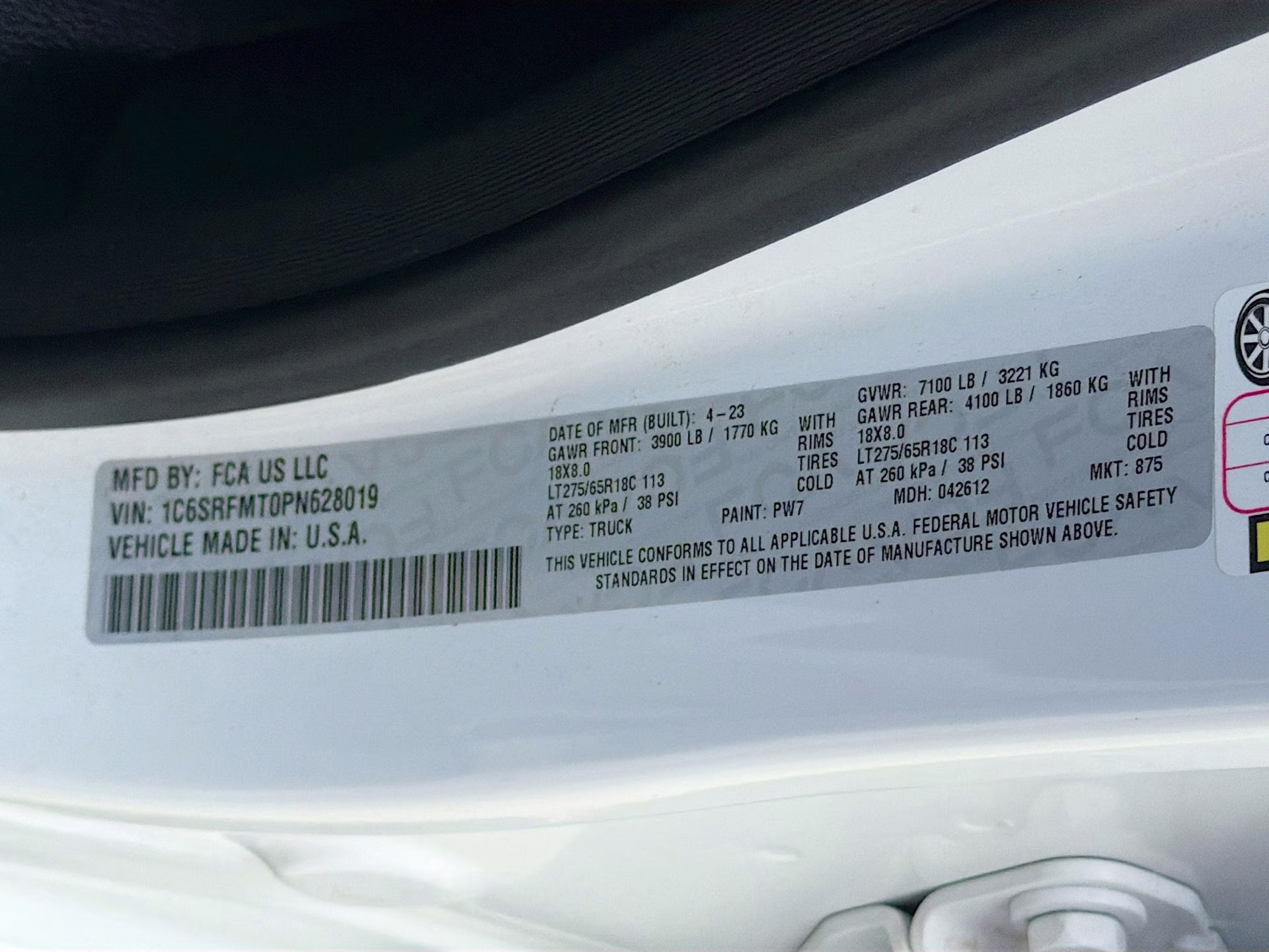 2023 Bright White Clearcoat Ram 1500 Big Horn/Lone Star 4X4 Truck
