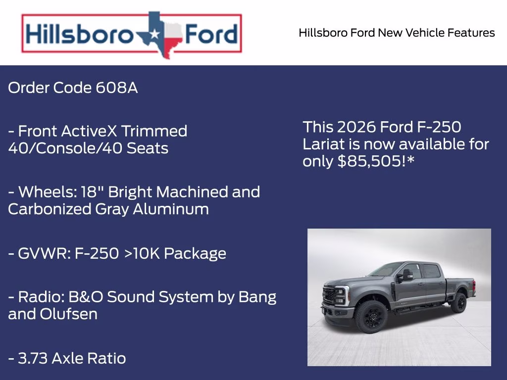 2026 Carbonized Gray Metallic Ford Super Duty F-250 SRW Lariat 4X4 Truck