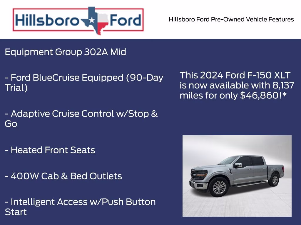 2024 Iconic Silver Metallic Ford F-150 XLT RWD Truck