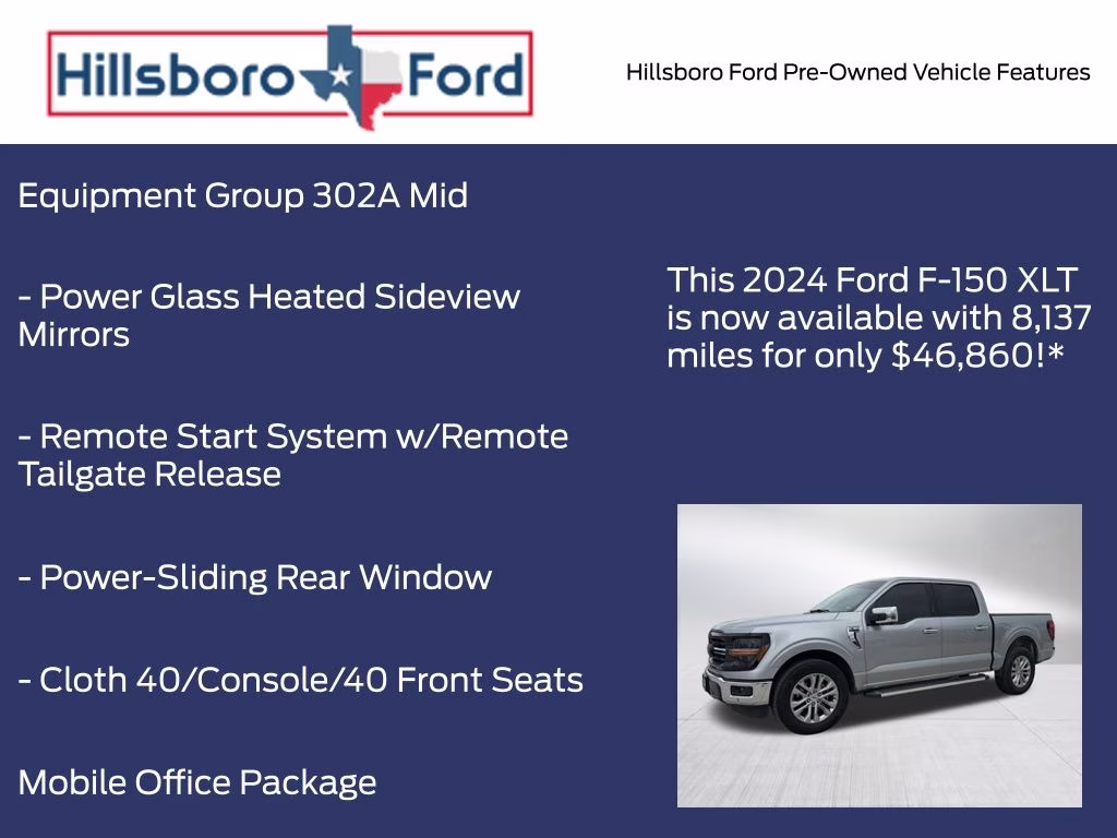 2024 Iconic Silver Metallic Ford F-150 XLT RWD Truck