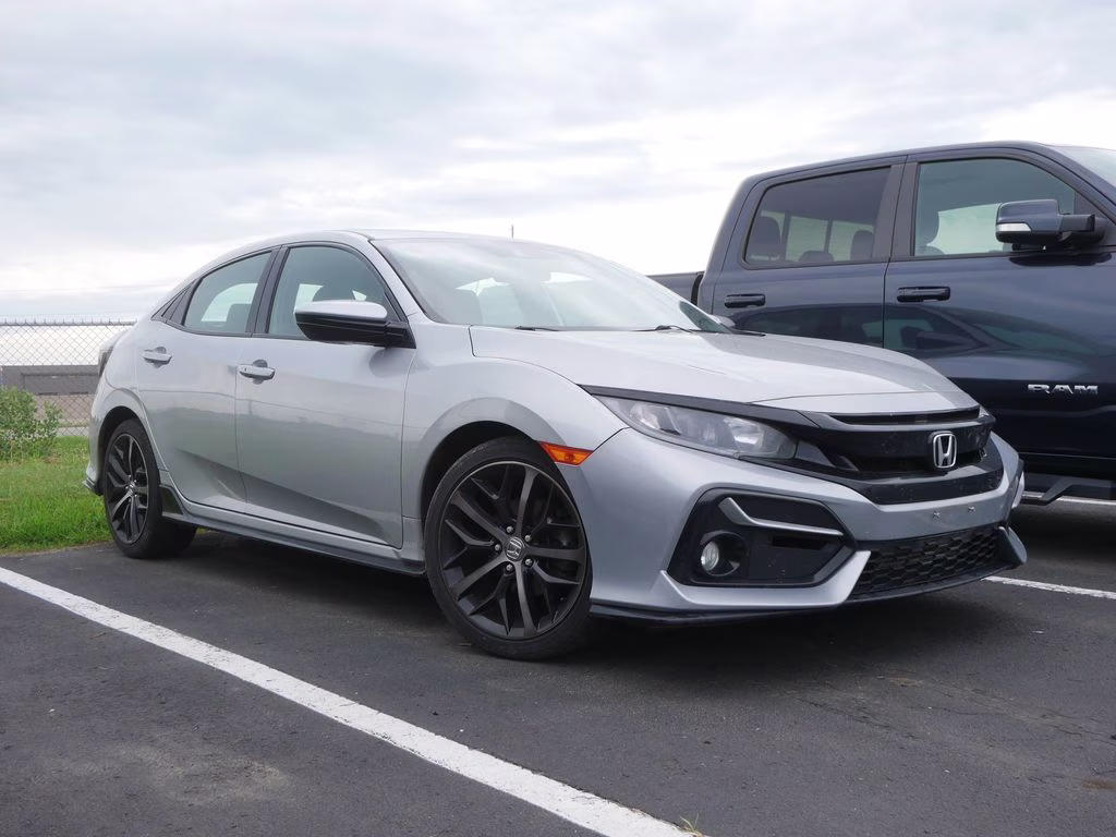 2020 Silver Honda Civic Sport FWD Hatchback