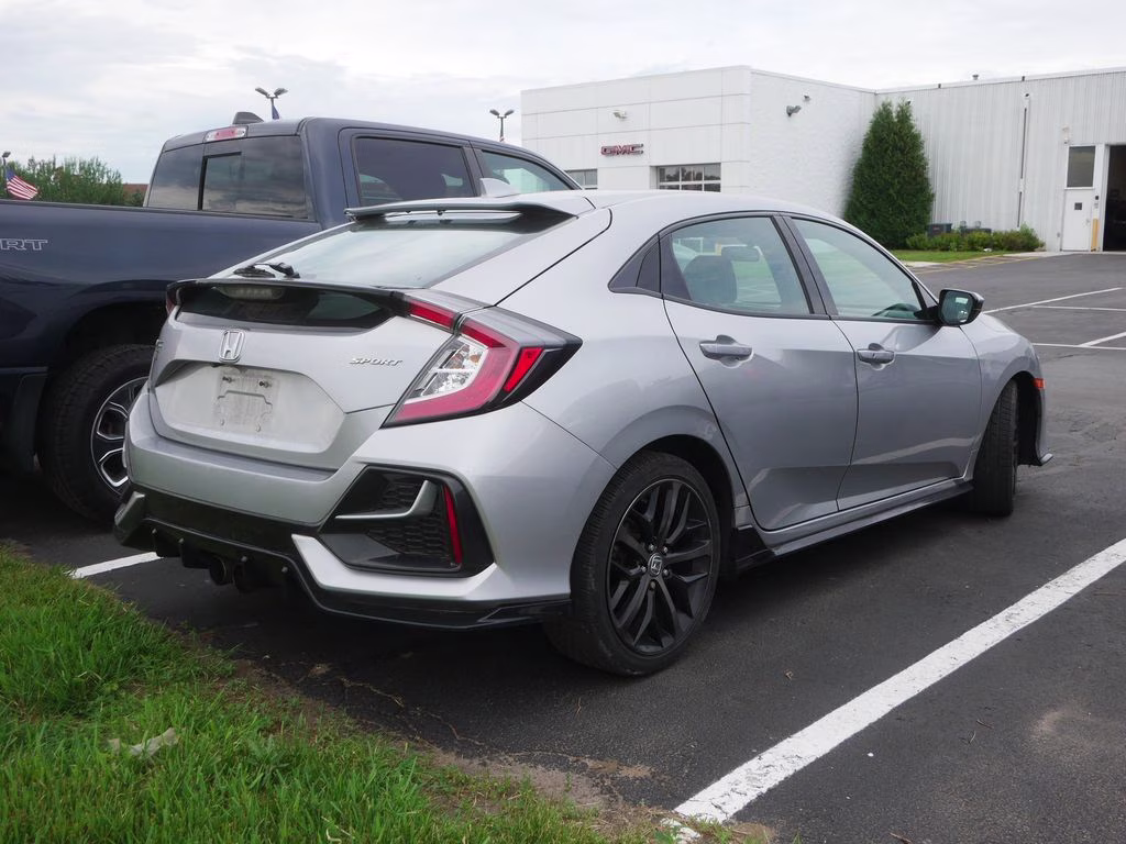 2020 Silver Honda Civic Sport FWD Hatchback