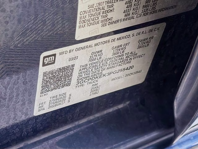 2023 Blue Metallic Chevrolet Silverado 1500 LT 4X4 Truck