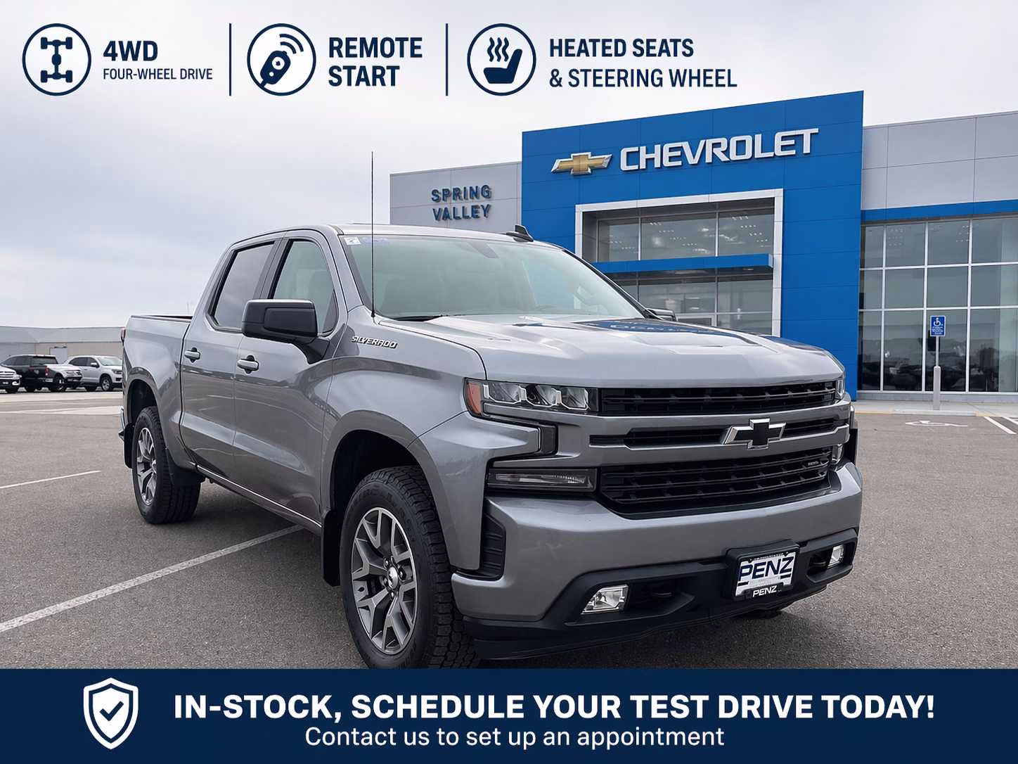 2020 Satin Steel Metallic Chevrolet Silverado 1500 RST 4X4 Truck