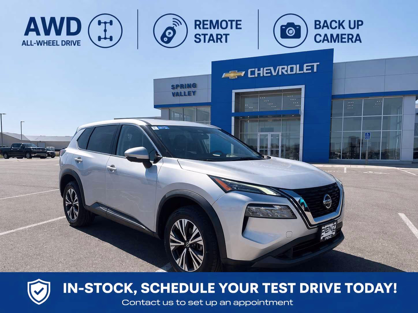 2021 Brilliant Silver Metallic Nissan Rogue SV AWD SUV