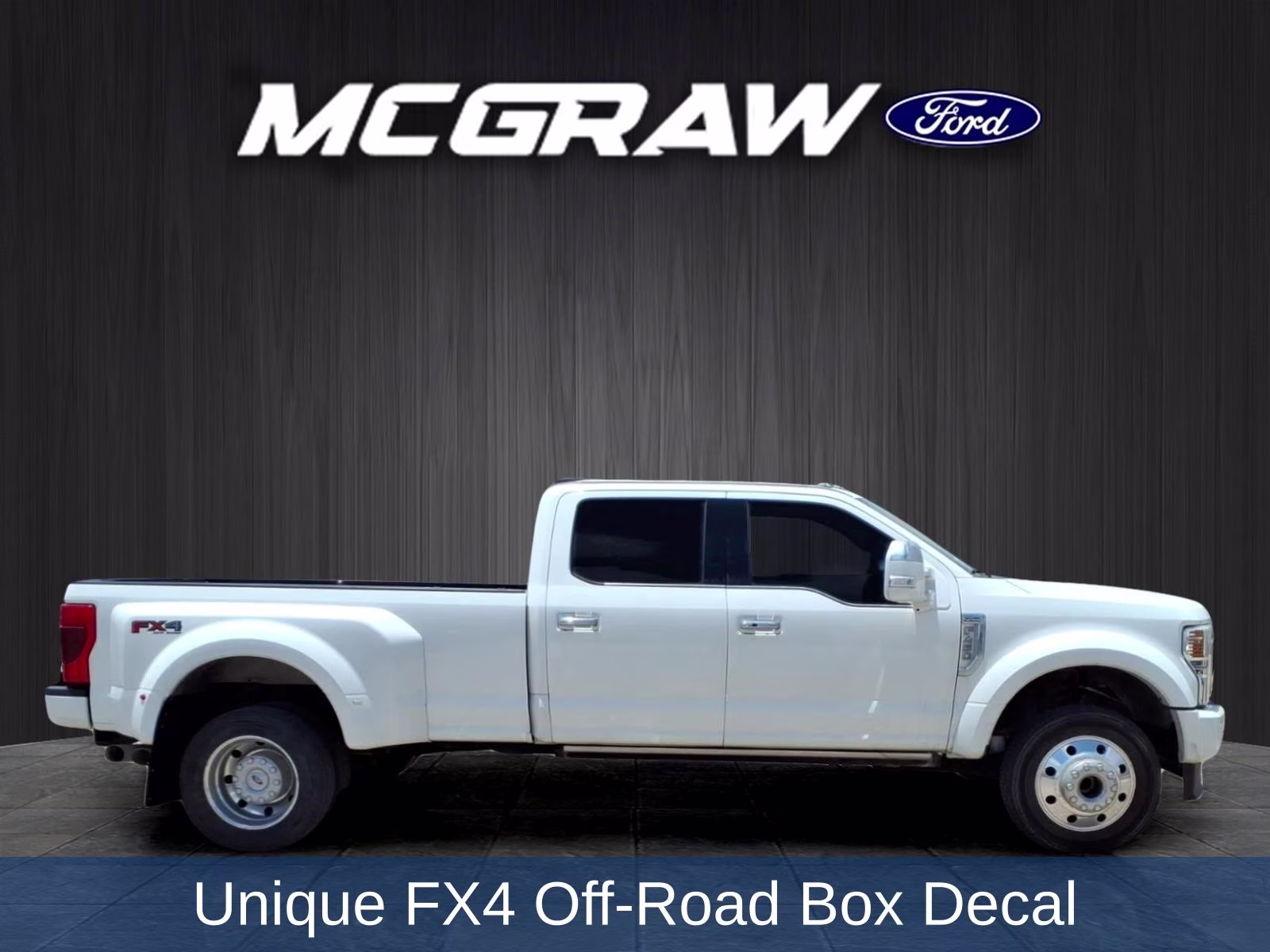 2020 White Metallic Ford Super Duty F-450 DRW Platinum 4X4 Truck