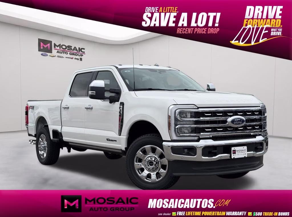 2026 Star White Metallic Tri-Coat Ford Super Duty F-350 SRW Lariat 4X4 Truck