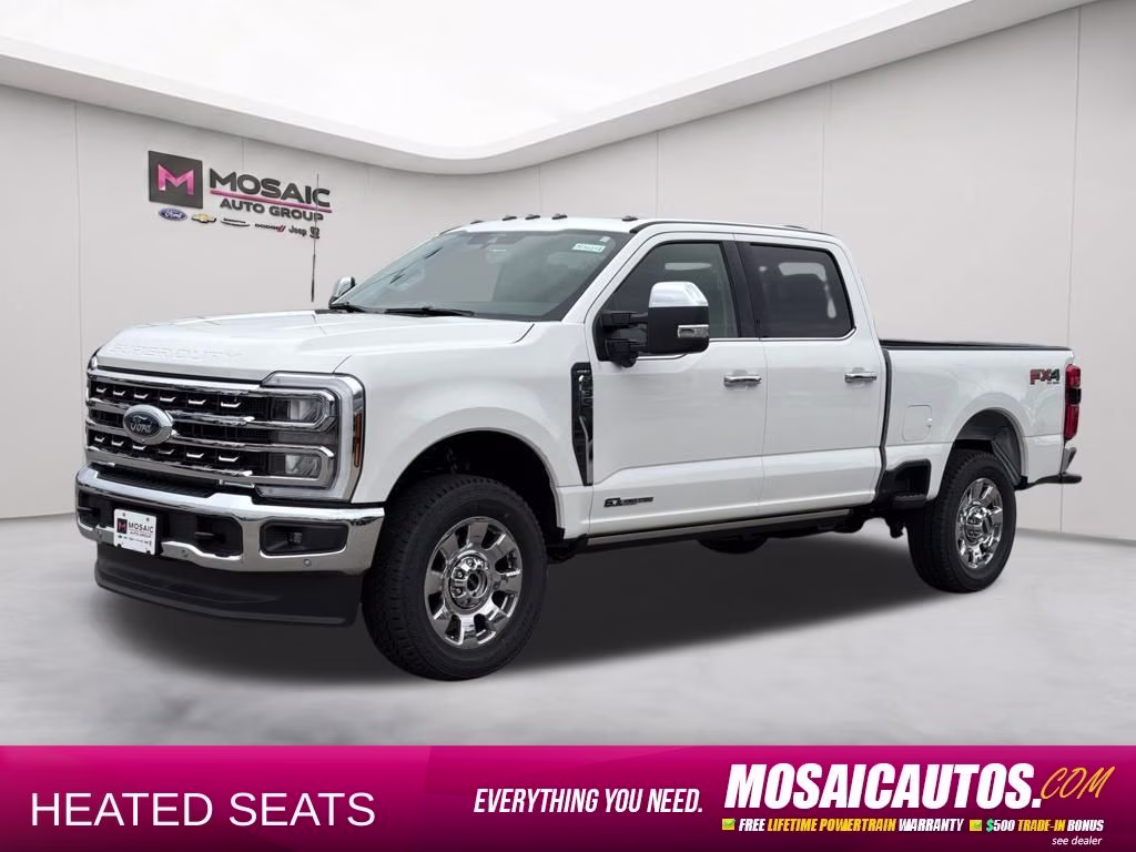 2026 Star White Metallic Tri-Coat Ford Super Duty F-350 SRW Lariat 4X4 Truck